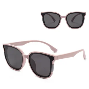 Dziecięce 4-7 lat gumowe okulary przeciwsłoneczne polaryzacyjne POL-JR-60B fioletowe - Okulary przeciwsłoneczne - miniaturka - grafika 1