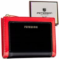 Portfele - Mały portfel-portmonetka damska ze skóry ekologicznej — Peterson - miniaturka - grafika 1