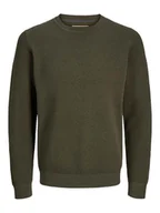 Swetry męskie - Jack & Jones Sweter w kolorze khaki - miniaturka - grafika 1