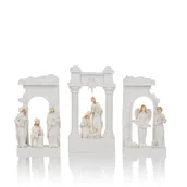 Ozdoby bożonarodzeniowe - Szopka Bożonarodzeniowa Podświetlenie Led Kolekcja Bianco Dekoracja Świąteczna Święta Rodzina I Trzej Królowie Prezent Na Boże Narodzenie - miniaturka - grafika 1