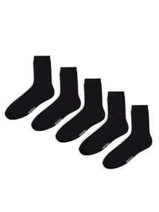 Cropp - 5 pack czarnych skarpet - Czarny - Skarpetki męskie - miniaturka - grafika 1