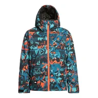Kurtki narciarskie - Dziecięca Kurtka ocieplana QUIKSILVER MISSION PRINTED YOUTH JK EQBTJ03164-NNK1 – Niebieski - miniaturka - grafika 1