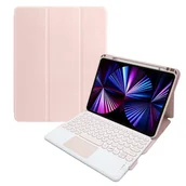 Etui do tabletów - Etui Alogy Klawiatura Bluetooth Touchpad 4w1 Magnetyczne Pencil do Apple iPad Pro 11 2021 Różowe - miniaturka - grafika 1