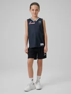 Koszulki dla chłopców - 4F Koszulka meczowa replika wyjazdowa z sezonu 2025/26 dziecięca 4F x Zagłębie Sosnowiec - czarna 98/104 - miniaturka - grafika 1