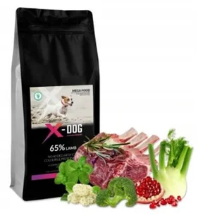 X-DOG MEGA FOOD ADULT M/L BRYTYJSKA JAGNIĘCINA 2KG - Sucha karma dla psów - miniaturka - grafika 1