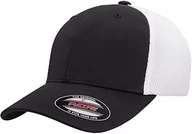 Czapki damskie - Flex fit Męska czapka z daszkiem z ultracienką Airmesh, czarny/biały, L/XL - miniaturka - grafika 1