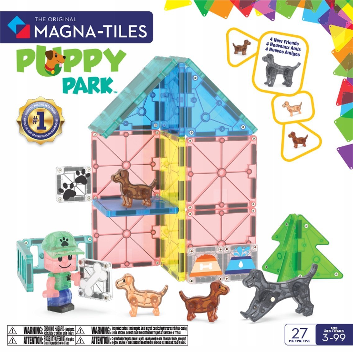 Klocki Magnetyczne Puppy Park 27 el. MAGNA-TILES
