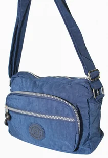 Stylowa Lekka Materiałowa Torba Pozioma Średnia Na Ramię Bag Street NR 2223 GRANATOWY - Gadżety dla niej i dla niego - miniaturka - grafika 4