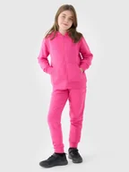 Spodnie i spodenki dla dziewczynek - 4F Spodnie dresowe joggery dziewczęce - różowe 164 (13-14 lat) - miniaturka - grafika 1
