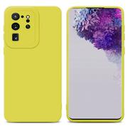 Etui i futerały do telefonów - Pokrowiec Etui Do Samsung Galaxy S20 ULTRA w FLUID ŻÓŁTY TPU Silikonowe Obudowa Ochronny Case Cover Cadorabo - miniaturka - grafika 1