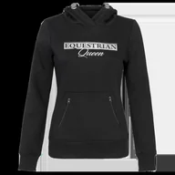Kurtki jeździeckie - Bluza EQ.QUEEN Clara 24SS damska czarna, rozmiar: S - miniaturka - grafika 1