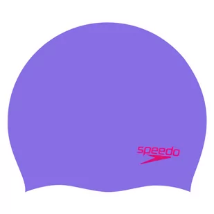 Speedo Plain Moulded Czepek silikonowy Dzieci, purple/red 2020 Czepki 68-70990D438-UNI - Pływanie - miniaturka - grafika 1