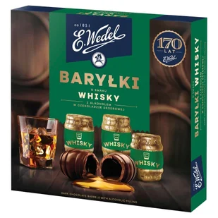 Wedel Bombonierka Baryłki Whisky 200g ZB746-128A4 - Bombonierki i czekoladki - miniaturka - grafika 1
