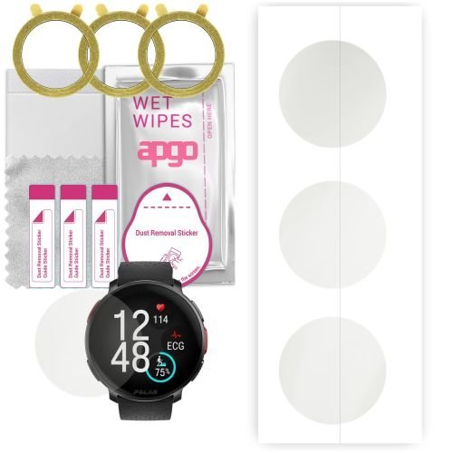 3x folia ochronna hydrożelowa MATOWA do Polar Vantage V3 - apgo Smartwatch Hydrogel MATTE Protection Ochrona na ekran smartwatcha