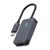 Adaptery i przejściówki - Redukcja Rapoo USB-C/HDMI (UCA-1004) Czarna - miniaturka - grafika 1