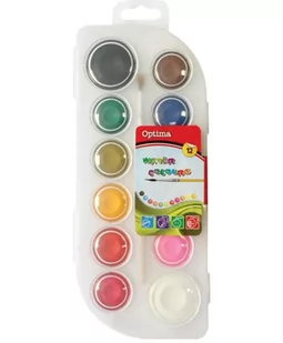 Farby wodne Optima 12X30 Mm MST Toys - Przybory szkolne - miniaturka - grafika 1