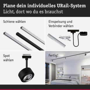 Paulmann URail Aldan LED spotlight, czarny mat, metal, CCT - Akcesoria do oświetlenia - miniaturka - grafika 2