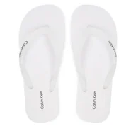 Klapki i japonki męskie - Japonki Calvin Klein Logo Strap HM0HM02105 Biały - miniaturka - grafika 1