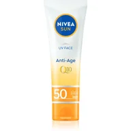 Balsamy i kremy do opalania - Nivea Sun Anti Age Q10 krem ochronny filtr 50 - miniaturka - grafika 1
