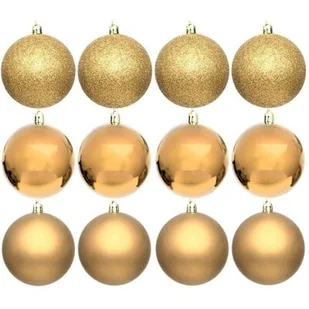 Bombki CHRISTMAS DECORATION 60 mm Złoty (12 sztuk) - Bombki - miniaturka - grafika 1