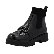 Kozaki damskie - Rieker Damskie 47573 krótkie kozaki, czarne, 42 EU, czarny, 42 EU - miniaturka - grafika 1