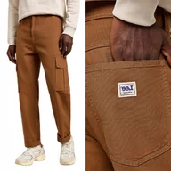 Spodnie męskie - Lee CARGO PANT RELAXED Acorn WORKWEAR LUŹNE BRĄZOWE BOJÓWKI W32 L32 - miniaturka - grafika 1
