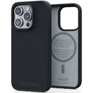 Etui i futerały do telefonów - Njord byELEMENTS Suede Etui zamszowe do iPhone 15 Pro z MagSafe - Czarne - miniaturka - grafika 1