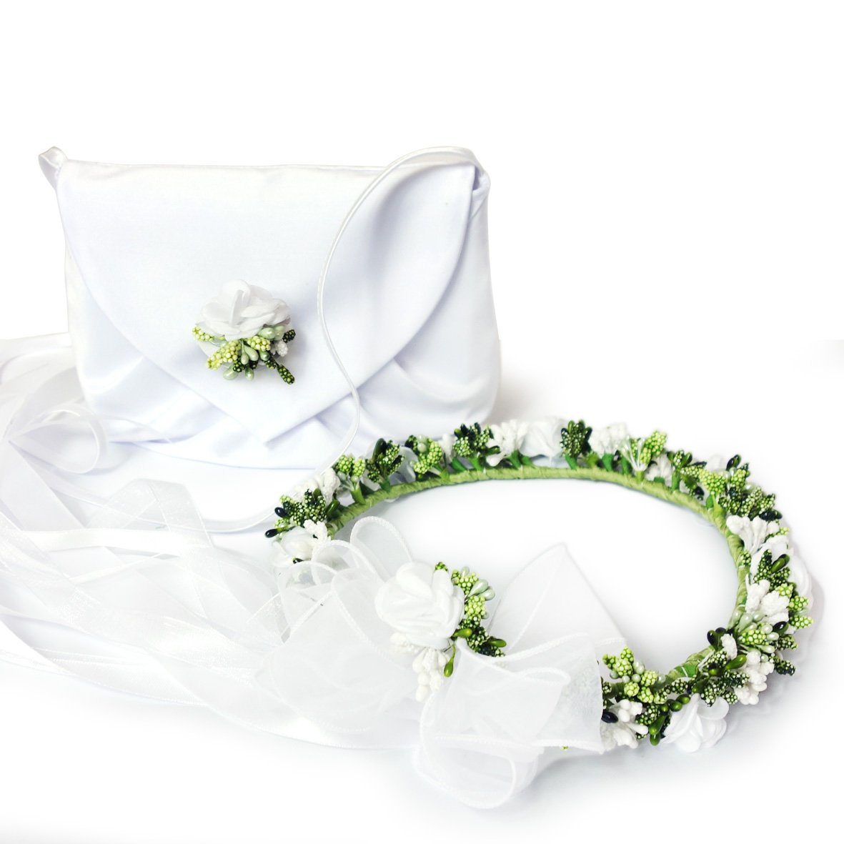 KOMPLET KOMUNIJNY - TOREBKA + WIANEK