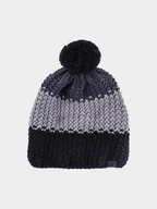 Czapki dla dzieci - 4F Czapka zimowa chłopięca - czarna Uniwersalny - miniaturka - grafika 1