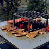 Paleniska ogrodowe - KRATKI KRATKI PALENISKO Z GRILLEM QUADRUM HORIZONTAL QUADRUM/BBQ/H - miniaturka - grafika 1
