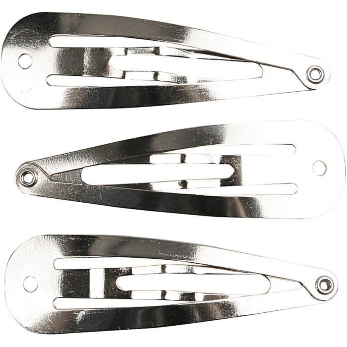 Metalowe spinki do włosów z otworem na końcu do zawieszania koralików i innych breloczków. ref 600991
