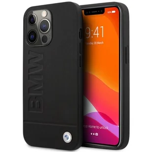BMW Etui BMHCP13XSLLBK iPhone 13 Pro Max 6,7" czarny/black hardcase Signature Logo Imprint BMW000400-0 - Etui i futerały do telefonów - miniaturka - grafika 1