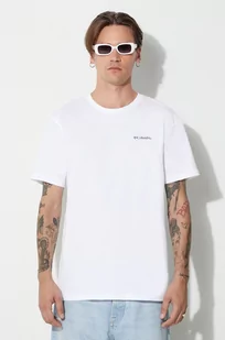 Columbia t-shirt bawełniany North Cascades kolor biały z nadrukiem - Koszulki męskie - miniaturka - grafika 1