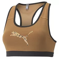 Biustonosze - PUMA biustonosz sportowy damski, Desert Tan, L - miniaturka - grafika 1