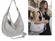 Torebki damskie - Torebka Damska Listonoszka Worek Shopper Modna Torba na Ramię CH2214 Szara - miniaturka - grafika 1