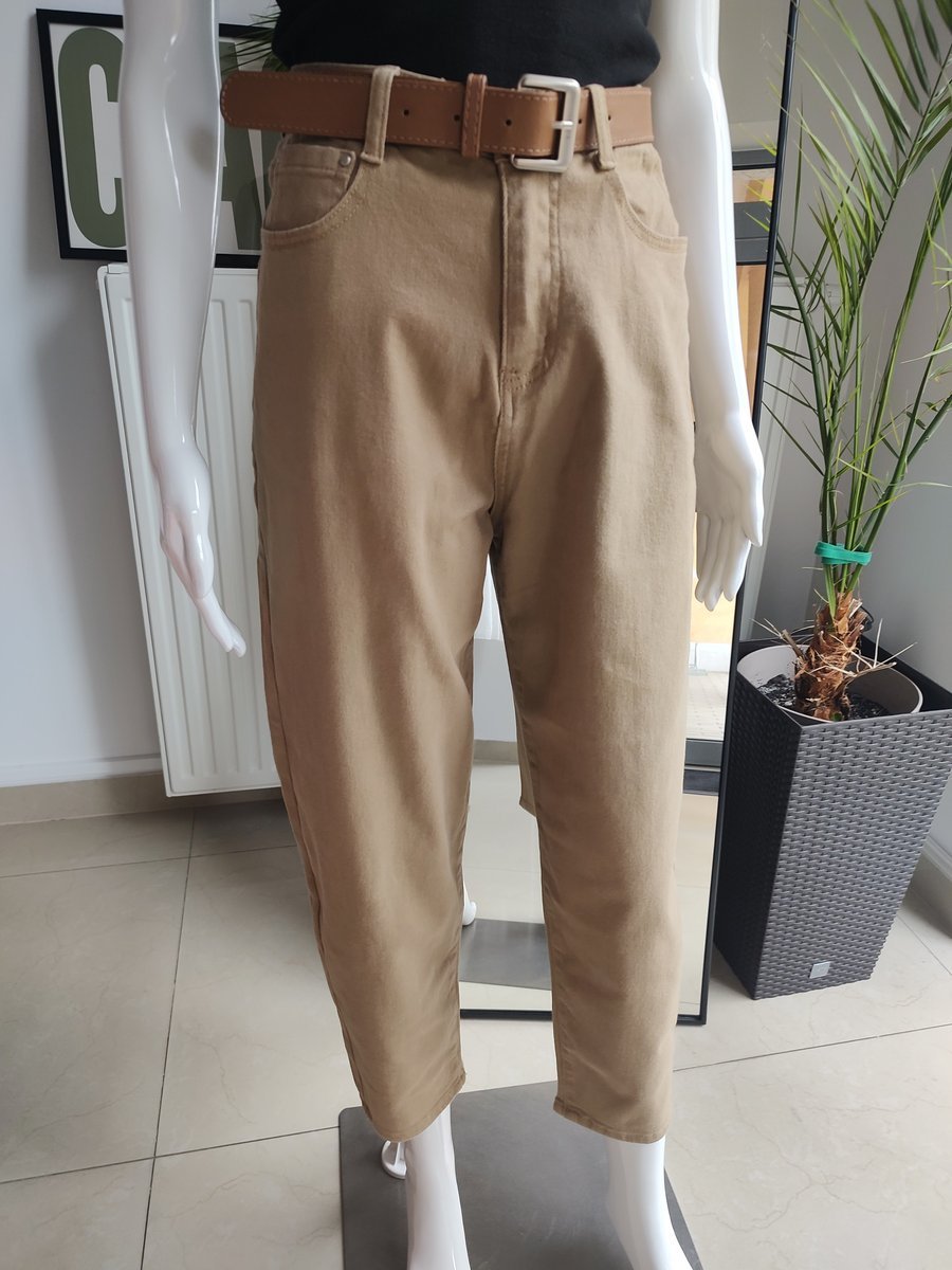 Jeansowe spodnie Balloon fit - safari S M.Sara