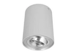 Lampa sufitowa liniowa LED ROLLO reflektor natynkowy oprawa natynkowa reflektor obrotowy 45° okrągły srebrny wykonany z aluminium z gniazdem GU10 5W barwa światła chłodna biel - Lampy sufitowe - miniaturka - grafika 1