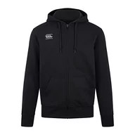 Bluzy męskie - Canterbury Męska bluza z kapturem na zamek błyskawiczny na całej długości, czarno-szara, S - miniaturka - grafika 1