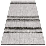 Dywany - Wewnętrzny dywan winylowy Szary w linie 120x180 cm - miniaturka - grafika 1