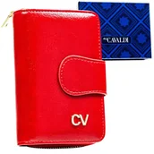 Portfele - Ekoskórzany portfel damski Cavaldi, 13 x 9 x 4 cm, z zapięciem - miniaturka - grafika 1