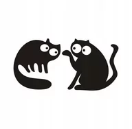 Naklejki na ścianę - Naklejka na ścianę dla dzieci koty kociak kotki 44, 150x75 cm - miniaturka - grafika 1