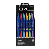 Przybory szkolne - HASTA DLUGOPIS GEL AUT GR 0.7 VIN LIVE PUD A 36 - miniaturka - grafika 1