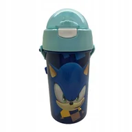 Kubki dla dzieci - bidon kubek ze słomką SONIC jeż pasek 500 ml - miniaturka - grafika 1