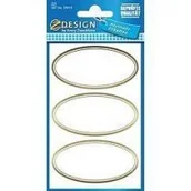 Książki kucharskie - Avery Zweckform praca zbiorowa Naklejki na przetwory. Elipsy złote - miniaturka - grafika 1