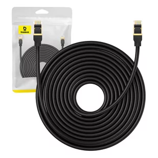 Kabel sieciowy kat. 8 Baseus Ethernet RJ45, 40Gbps, 15m (czarny) - Kable miedziane - miniaturka - grafika 1