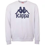 Bluzy męskie - Kappa Bluza męska Sertum biały 001 White S 703797 - miniaturka - grafika 1