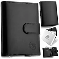 Portfele - PORTFEL MĘSKI SKÓRZANY BETLEWSKI CZARNY DUŻY Z RFID + PUDEŁKO PREZENTOWE - miniaturka - grafika 1