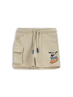 Spodenki damskie - Coccodrillo Szorty sportowe WC5120503HBN Beżowy Regular Fit - miniaturka - grafika 1