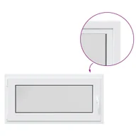 Tablice i flipcharty - vidaXL Okno piwniczne RISOR 100x50 cm uchylno-rozwierne DIN lewe białe - miniaturka - grafika 1