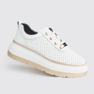 Półbuty damskie skóra naturalna ażurek GOODIN GD-XF-178 białe lekkie 39 - Półbuty damskie Półbuty damskie skóra naturalna ażurek GOODIN GD-XF-178 białe lekkie 39 - Półbuty damskie - miniaturka - grafika 1